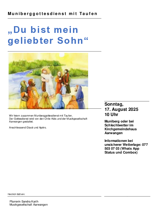 Gottesdienst auf dem Muniberg